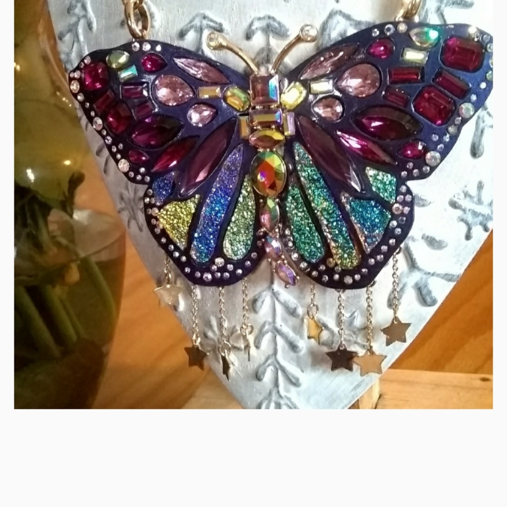 Betsey Johnson butterfly necklace